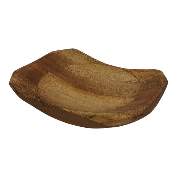 Wooden Sycamore Platter Bowl Wood Decorative Display Tray Dish Thick Wood Bowl C - Picture 1 of 6